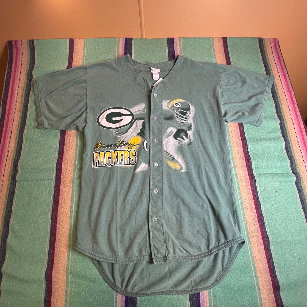 Cliff Engle Green Bay Packers Jersey Mens XL Green Vintage NFL Football Shirt